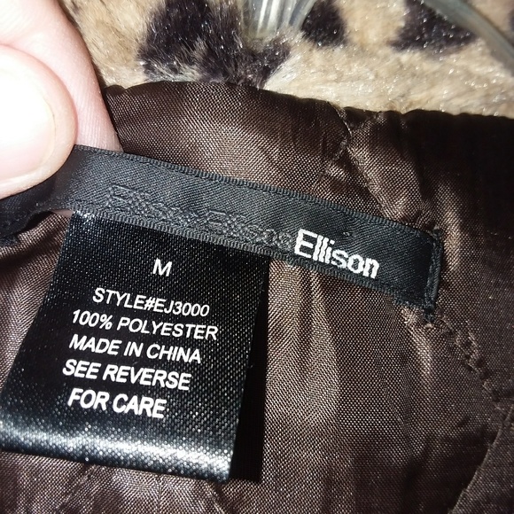 Ellison Ladies Animal Print Faux Fur Coat(M) - Picture 8 of 8